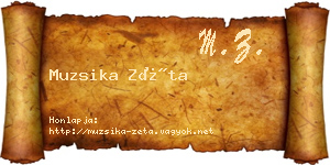 Muzsika Zéta névjegykártya